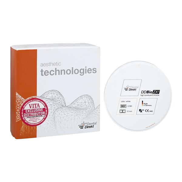 DD Bio ZX Zirconia CAD Disc 98x12mm Ea