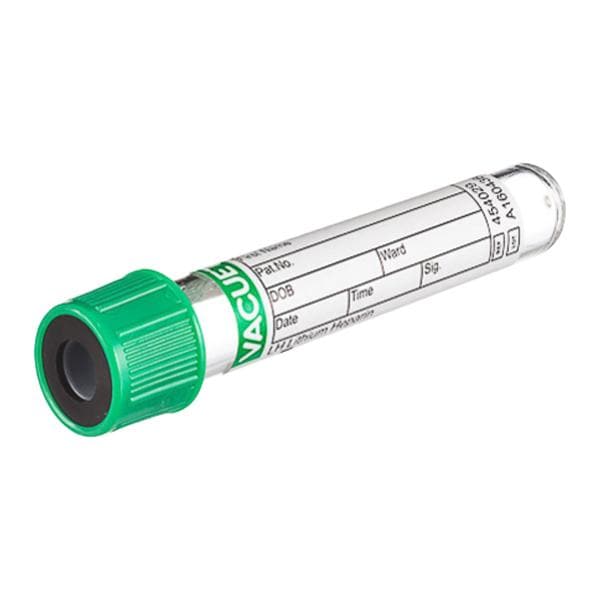 Vacuette Venous Blood Collection Tube Green/Black 4mL Pull Cap Di...