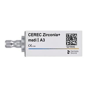 CEREC Zirconia+ Milling Blocks Translucent Medi A3 For CEREC 3/Bx
