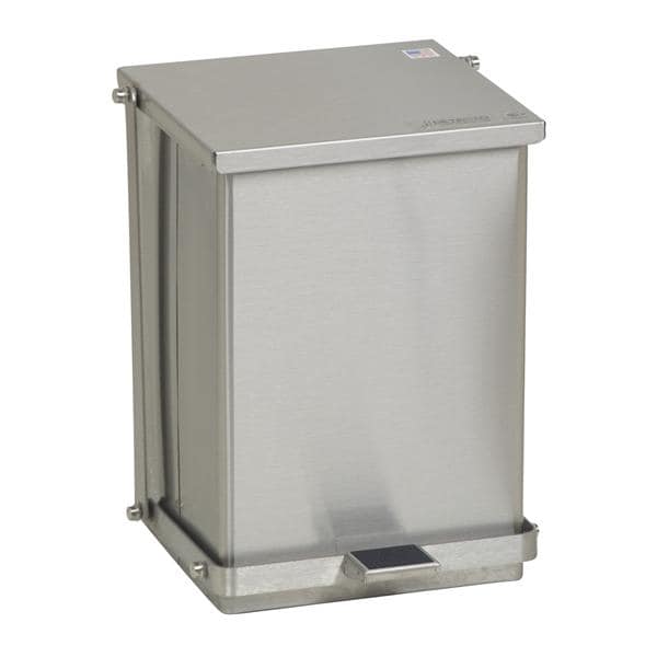 Trash Can Small Full-Width Hinge Lid Self-Closing w/ Biohazard/In...