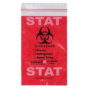 Biohazard Bag 6x9 Reclosable 50/Package, 20 PK/CA