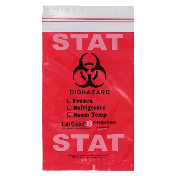 Biohazard Bag 6x9 Reclosable 50/Package, 20 PK/CA