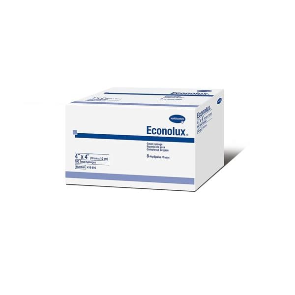 Econolux 100% Cotton Gauze Sponge 4x4" 8 Ply Non-Sterile Not Made...