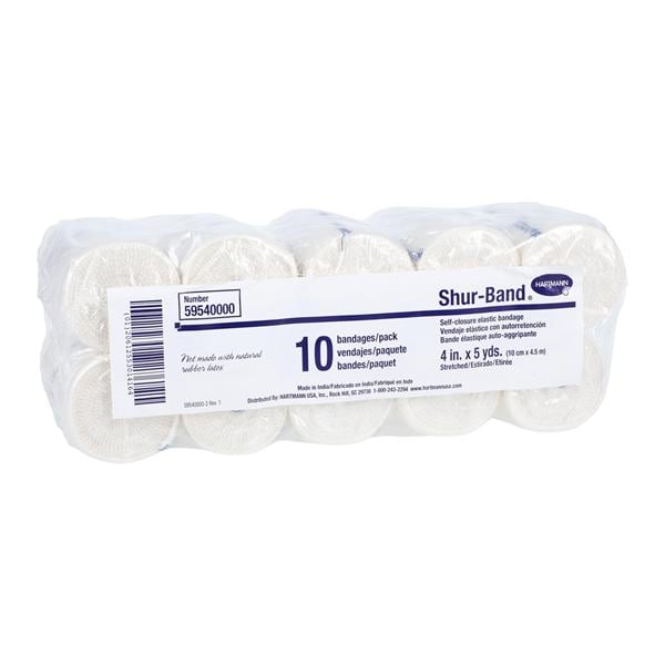 Shur-Band Stretch Bandage Elastic 4"x5yd Non-Sterile 10/Box, 6 BX...