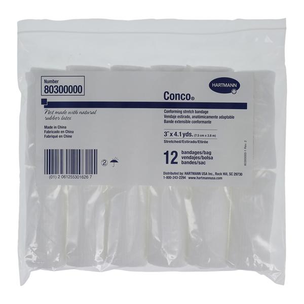 Conforming Bandage Polyester 3"x4.1yd Non-Sterile 12rl/Bag