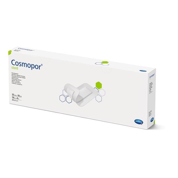 Cosmopor Cotton Contact Layer Dressing 4x14" Sterile Rect Plycrlc Adh NAdh LF