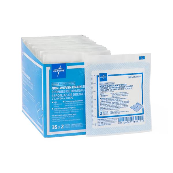 Avant Rayon/Polyester Blend Drain Sponge 2x2" 6 Ply Sterile LF