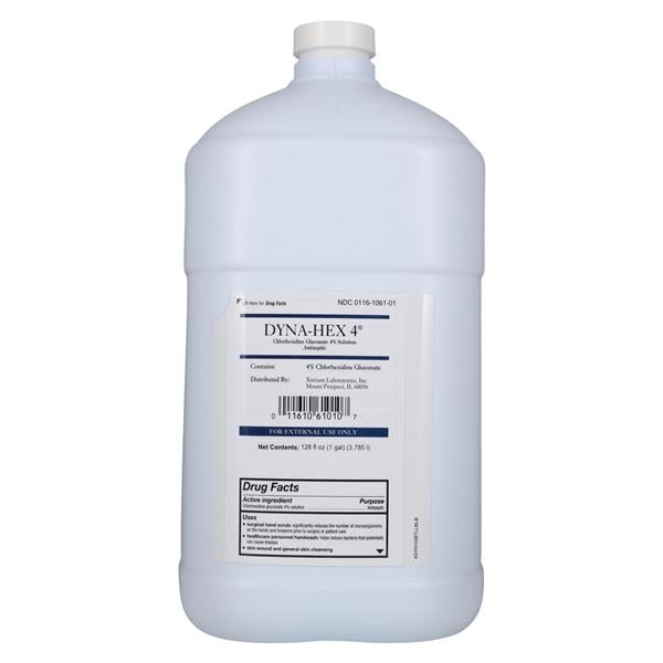 Dyna-Hex Surgical Scrub Chlorhexidine Gluconate 4% 1gal, 4 BX/CA