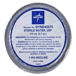Irrigation Solution Water 110mL Cup Container Ea, 48 EA/CA
