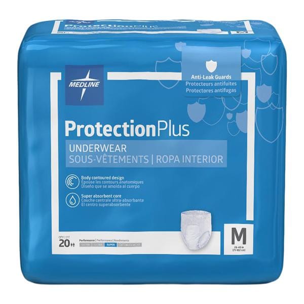 Protection Plus Incontinence Underwear Unisex Adult 28-40" Medium...
