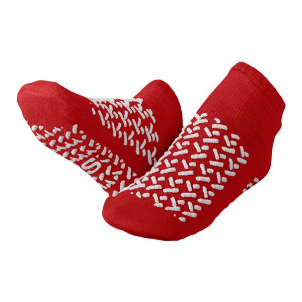 Patient Slippers Terrycloth Adult Red Small Disposable 48/Case