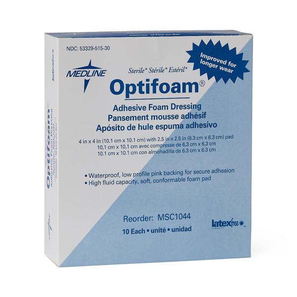 Optifoam Foam Wound Dressing 4x4" Sterile Adherent Adhesive Absor...
