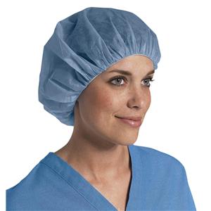 Pro Series Bouffant Cap Blue Disposable Not Made From Natural Rub...