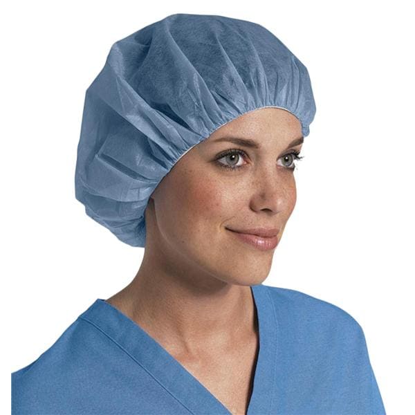 Pro Series Bouffant Cap Blue Disposable Not Made From Natural Rub...