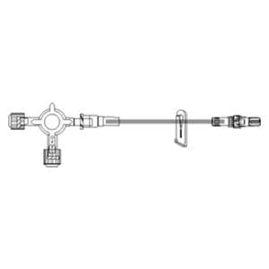 IV Extension Set 3-Way Stopcock 7" Rotating Adapter Clamp Small B...