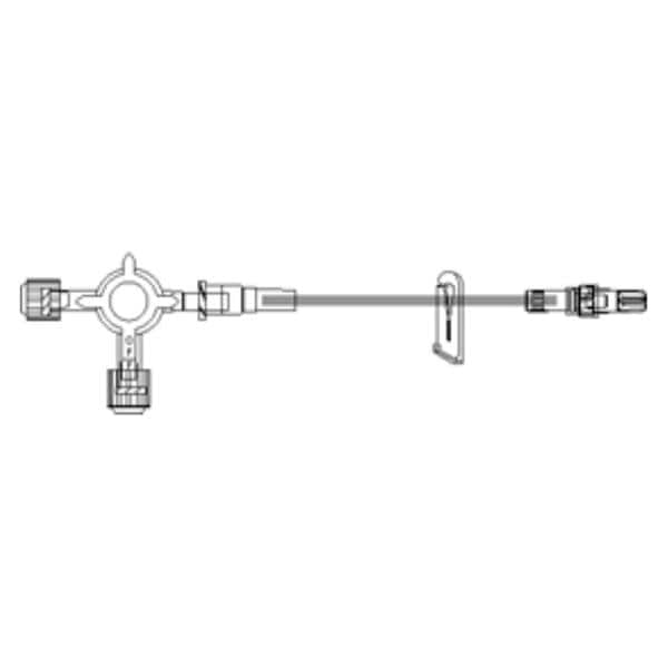 IV Extension Set 3-Way Stopcock 7" Rotating Adapter Clamp Small B...