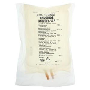 Irrigation Solution Sodium Chloride 0.9% 2000mL Flexible Bag Cont...