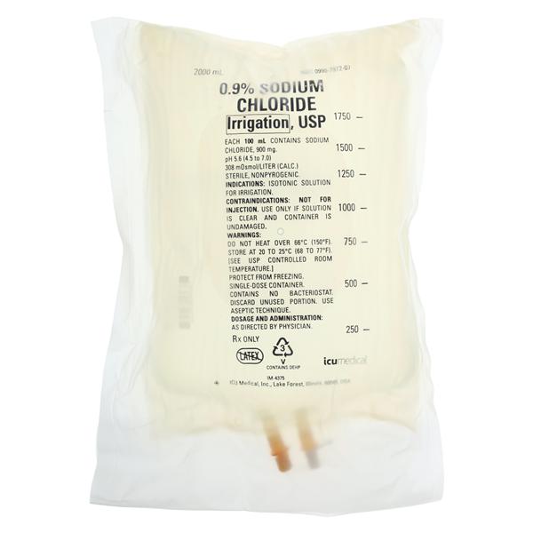 Irrigation Solution Sodium Chloride 0.9% 2000mL Flexible Bag Cont...