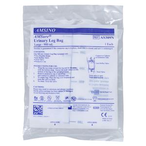 AMSure Urinary Leg Bag 9mL Disposable Twist Turn Anti-Reflux Valve