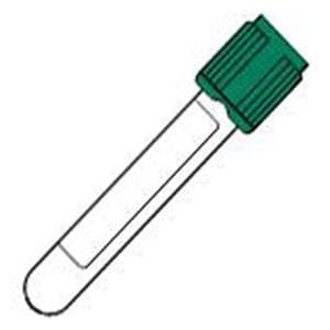 Vacutainer Venous Tube Green Sodium Heparin 13x75mm 4mL Plastic 100/Pk
