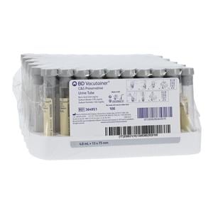 Vacutainer Urine Collection Tube 4mL Plastic Sterile Conventional...
