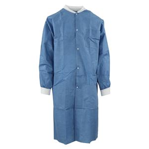 SafeWear High Performance Protective Lab Coat SMS Fabric Small Deep Blue 12/Bg