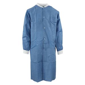 SafeWear High Performance Protective Lab Coat SMS Fabric Medium Deep Blue 12/Bg