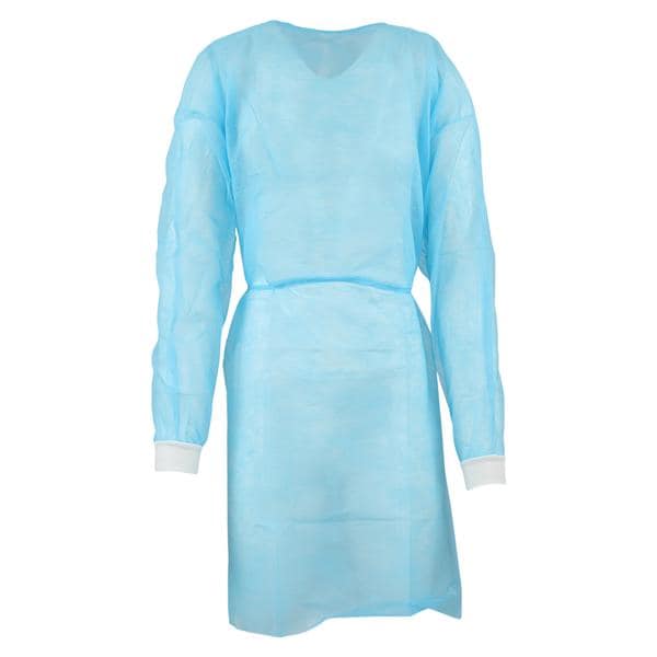 SafeWear Isolation Gown Adult Size X-Large Blue 12/Bag, 5 BG/CA