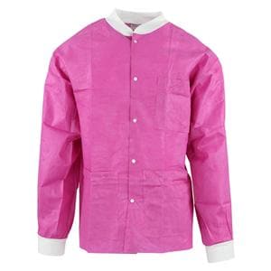 SafeWear Hipster Procedure Lab Jacket SMS PP Fbrc Medium Poppy Pink 12/Bg