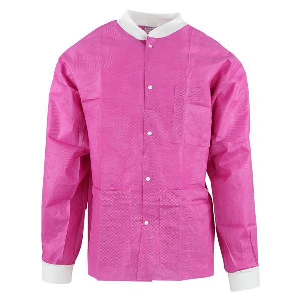 SafeWear Hipster Procedure Lab Jacket SMS PP Fbrc Medium Poppy Pink 12/Bg