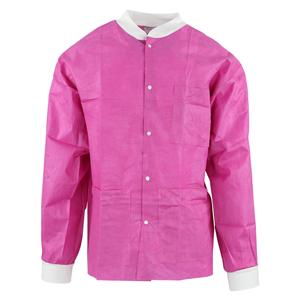 SafeWear Hipster Procedure Lab Jacket SMS PP Fbrc Large Poppy Pink 12/Bg