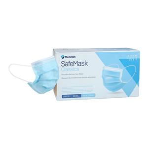 SafeMask Face Mask ASTM Level 1 Blue 50/Bx, 10 BX/CA