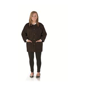 SafeWear Hipster Lab Lab Jacket AAMI Level 2 SMS PP Fbrc 2XL Jet Black 12/Bg
