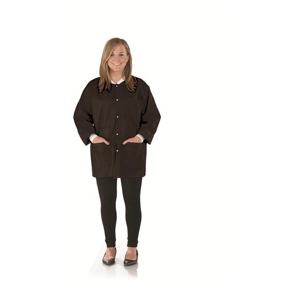 SafeWear Hipster Lab Lab Jacket AAMI Level 2 SMS PP Fbrc 2XL Jet Black 12/Bg