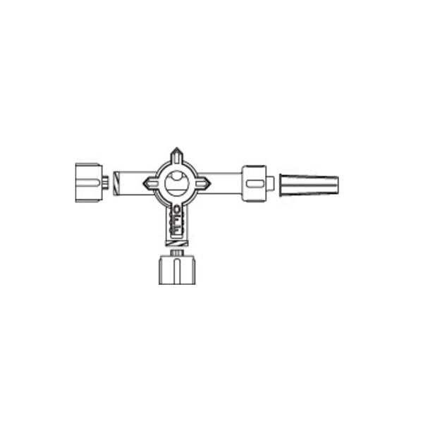 Hi-Flo 4-Way Stopcock Proximal/Distal Luer Lock 50/Ca