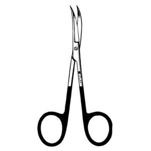 Sklarhone Iris Scissors Curved 4-1/2" Stainless Steel Non-Sterile Reusable Ea
