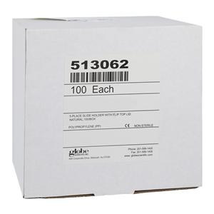 Microscope Slide Mailer Polypropylene 5 Position Flip Top Lid 100/Bx, 10 BX/CA