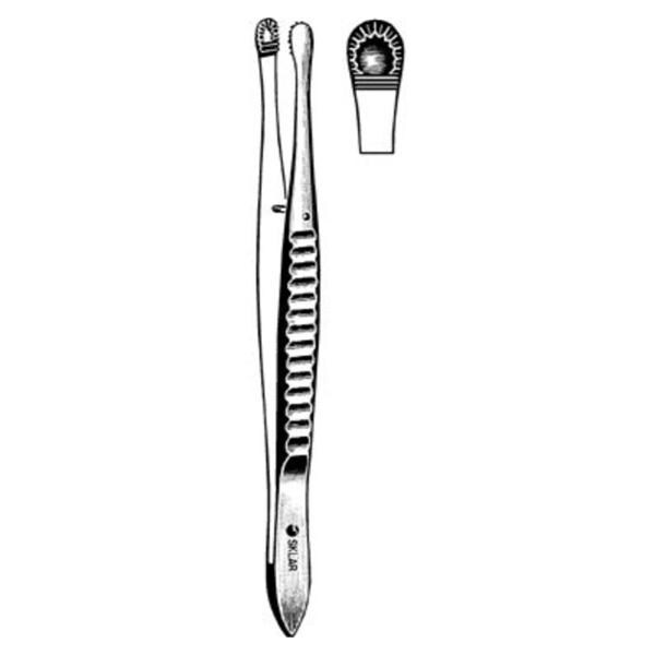 Russian Tissue Forcep Straight 6" Stainless Steel Each
