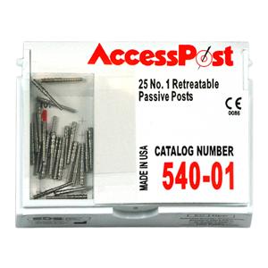 AccessPost Posts Stainless Steel Size 1 Red 25/Bx
