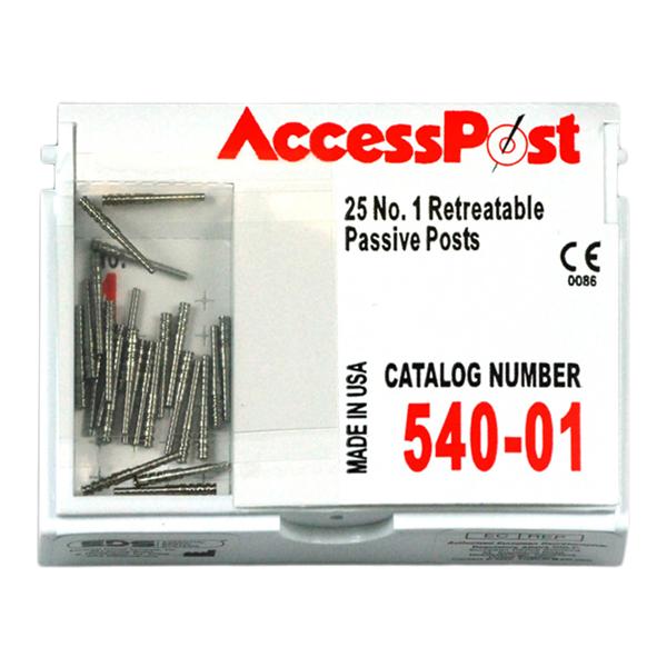 AccessPost Posts Stainless Steel Size 1 Red 25/Bx
