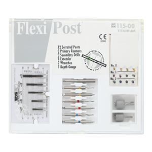 Flexi-Post Posts Titanium Introductory Kit Size 0-1-2 Parallel Sided Assorted Ea