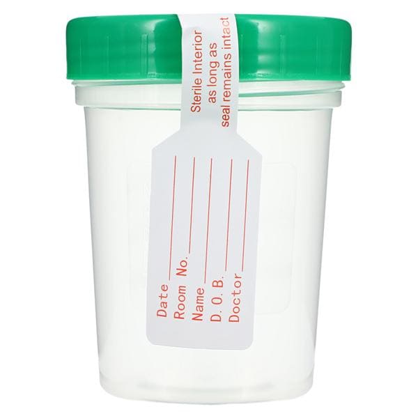 AMSure Specimen Container 4oz With Tamper Seal Sterile Screw Cap...