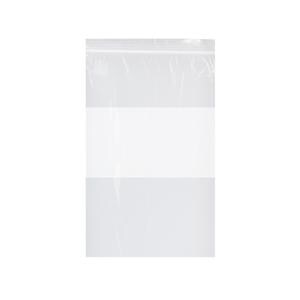 Zip Bag Clear White Block 5x8, 2mil 1000/Ca