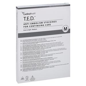 T.E.D. Anti-Embolism Stocking Knee High Medium 17" White, 12 PR/BX