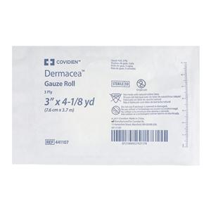 Dermacea Gauze Bandage Cotton Fluff 3"x4yd 3 Ply/Low Ply Sterile 96/Ca