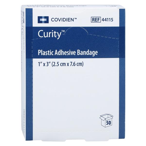 Curity Adhesive Bandage Plastic 1x3" Tan Sterile 50/Bx