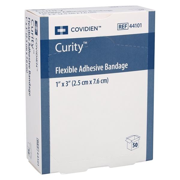 Curity Adhesive Bandage Fabric 1x3" Tan Sterile 50/Box, 24 BX/CA