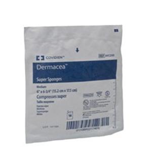 Dermacea Super 100% Cotton Gauze Sponge 6x6-3/4" 12 Ply Sterile Medium Typ 7 LF