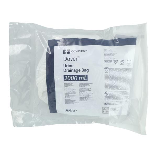 Dover Urinary Drainage Bag 2000cc Reusable Anti-Reflux Chamber, 20 EA/CA