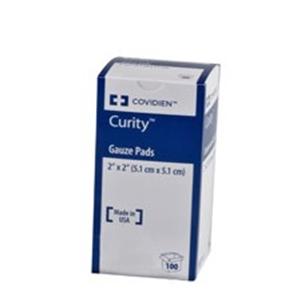 Curity 100% Cotton Gauze Pad 2x2" 12 Ply Sterile USP Type VII LF